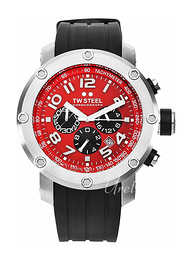 TW Steel Tech Czerwony/Guma Ø45 mm TW124