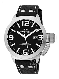 TW Steel Canteen Czarny/Skóra Ø45 mm TW2