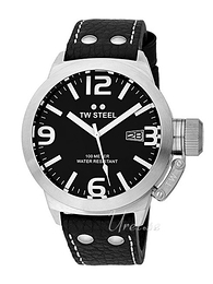 TW Steel Canteen Czarny/Skóra Ø50 mm TW22