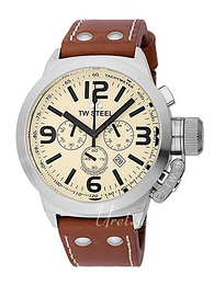 TW Steel Canteen Beżowy/Skóra Ø45 mm TW5